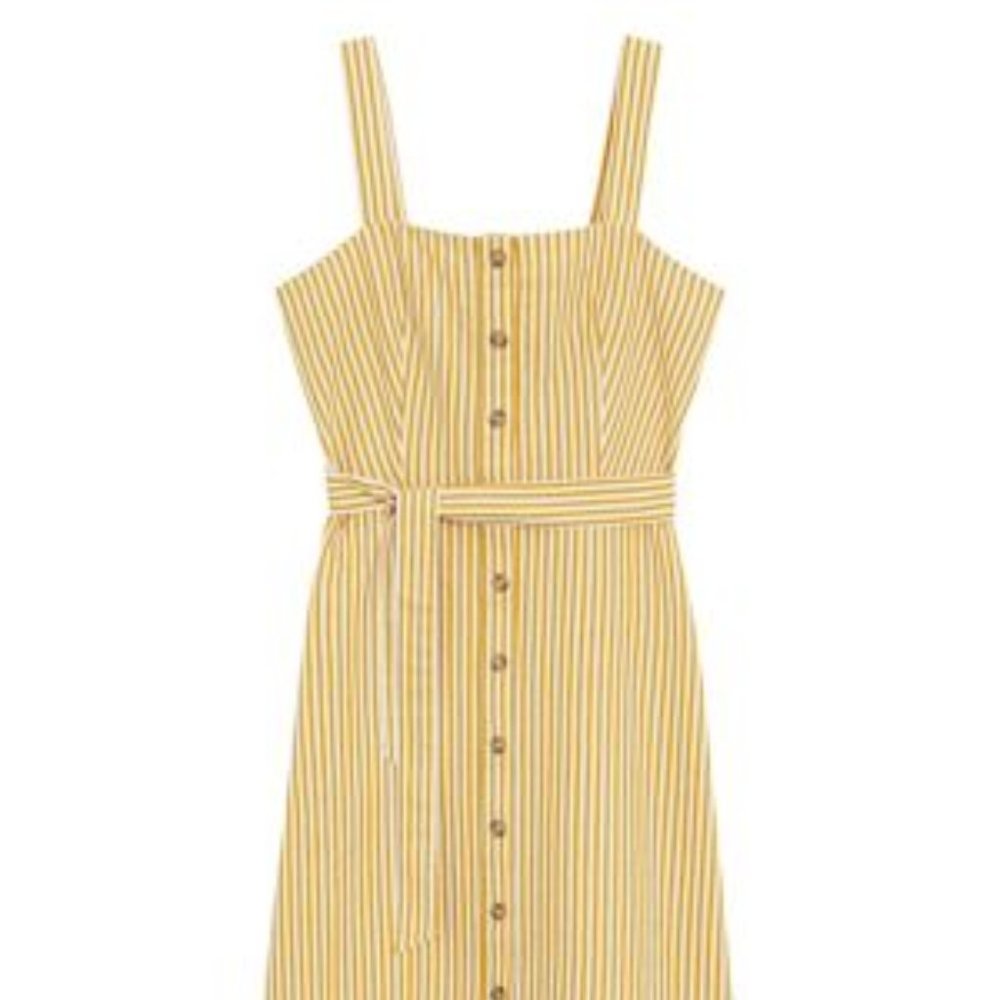 Striped midi dress Mango